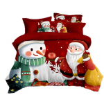 J&otilde;ulud lumememme voodipesu tekikate ja padjap&uuml;&uuml;r T&auml;issuuruses Queen voodipesukomplekt Queen-suurusega armsad voodilinad Juego De Cama EU Single 135x200cm