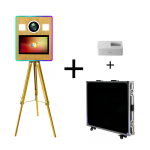 2025 Uus Disain Fotoboks Pulmad Puit Vintage Foto Boksi Hind Hulgim&uuml;&uuml;k Retro Puidust Foto Boksi Masin Printeri ja Kaameraga photo booth printer kollane