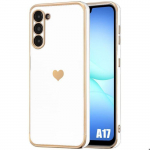 Coque de Protection - BOOLING - Samsung Galaxy A17 4G/5G - Silicone Motif C&oelig;ur Antichoc Souple Blanc