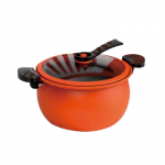 Paks ja suure mahutavusega induktsiooni-/gaasi mikror&otilde;hupliit ja supipott 8L Orange Chubby