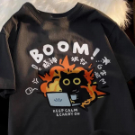 Kawaii Good Mental State Puhas l&uuml;hikeste varrukatega T-s&auml;rk meestele Naiste T-riided Lahedad vabaaja Multikad &Uuml;lem&otilde;&otilde;duline top Y2K 4XL