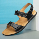 2024. aasta rannakingad Suvised lehmanahast meeste sandaalid suurus 38-47 Meeste must/pruun nahk hingav mugavad sandaalid rannakingad 47 must