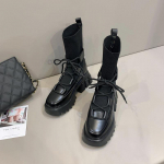 Saapad naine 2024 uued naiste vabaaja veniv kangas sokid saapad mood Ristiseotud naiste kingad platvormsaapad cy87 39