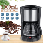 2000ml Majapidamise Kontori Ameerika Stiilis Tilguti Tee/Kohvi Valmistamise Masin 12 Tassi Kohvimasin Temperatuurikontroll 900W gray