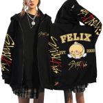 Q Versioon Stray Kids Domineerivad Harajuku Prindiga Kapuutsiga Pusa Vaba L&otilde;ikega Lukuga Kapuutsiga XXL