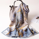 100% Siidist Sallid Naiste Peakate Tr&uuml;kitud Hangzhou Looduslik Siid Pikk Naiste Kaelasall Luksuslik Disain Puhtast Siidist Foulard Femme 140x35cm gray
