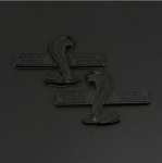 1 paar auto kleebis Ford Mustang Shelby GT500 Super Snake Cobra seinaplaat auto uks tiib embleem kleebis must