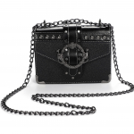 Harujio &Otilde;la Punk Crossbody T&auml;navu Mini &Otilde;lakott Haigelt Armas Naiste Kott, Rock, Kott, Gooti, Must, Stiil, Masstoodangukott, Tume, Masstoodang,