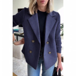 Kevadine Uus Naiste Moodne Elegantne Villane Lapit&ouml;&ouml; Mantel 5XL sinine
