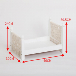 Vasts&uuml;ndinu fotograafia rekvisiidid Beebi k&auml;sitsi valmistatud voodim&ouml;&ouml;bel Retro Bebe fototarvikud Saaja Beebit&uuml;druk Poiss Poseeriv voodi taust