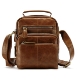 Ehtne nahast &otilde;lakott, Crossbody kott, Vintage meeste crossbody kott, K&otilde;rgetasemeline igap&auml;evane vabaaja meeste kott pruun