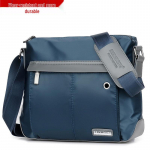 Meeste suur mahutavusega nailonist l&otilde;uendist &otilde;la- ja crossbody kott - Korea stiilis vabaaja spordir&auml;nnakott Vertical Blue Small, Single Bag