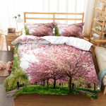 Kirsi&otilde;ite tekikotikomplekt King Queen Full Size Roosa lilleline pol&uuml;ester tekkekott lastele, teismelistele, t&auml;iskasvanutele Voodipesukomplekt EU single(135x200cm) beige