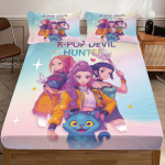 3 tk K-Popi deemonik&uuml;tid tr&uuml;kitud s&uuml;damikuta voodilina komplekt Mitu suurust Pehme voodikate Magamistoa voodipesu Masinpestav 100x191cm