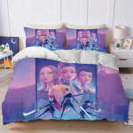 K-Popi deemonik&uuml;tid Voodipesukomplektid EL &Uuml;hekohaline Tekk Tekikott Voodikate Tekikott Padjap&uuml;&uuml;r 2-3osalised Komplektid Laste T&auml;iskasvanute Suurus US Twin(172x218cm)