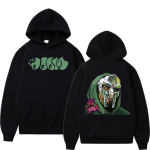 Laulja Mf Doom Madlib Madvillain Metal Face Kapuutsiga pusa Kangas T&auml;navamood Kapuutsiga Vabaaja Jooksus&auml;rk K&uuml;bersurrealism 3XL black