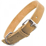 Collier - GLORIA - Nubuck - Jaune - Ajustable - Anneau en D kollane