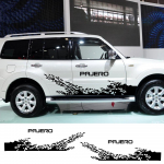 2 TK Mitsubishi Pajero autoukse k&uuml;lje PVC kleebised Auto vin&uuml;&uuml;lkile kleebised DIY dekoratsiooni stiili h&auml;&auml;lestamine Matt Black