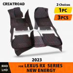 Car Floor Mats For Lexus RX series New Energy Auto Carpet Cover Interior Details Accessories Protective Pad Parts 1PC-Brown