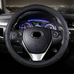 Ehtsast nahast roolikate Toyota Corolla Fortuner Sequoia Auris Avensis YARIS Vios Celica 86 autotarvikutele must