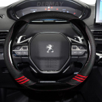 for Peugeot 208 e208  2022 Car Steering Wheel Cover Cute Carbon Fibre PU Leather Girls Auto Accessories interior Coche must