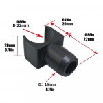 4pcs Plastics Wheelchair rail slider auxiliary accessories Wheelchair U-shaped guide rail slider Smooth wear-resistant supplies