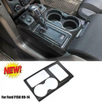 For Ford F150 09-14 Gear Shift Panel Center Control Cover Trim Bezel Carbon fibe
