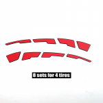 2CM height tire letter stickers 3D rubber waterproof racing Wheel stickers Personalized decals for car motorcycle Style DFWHITE