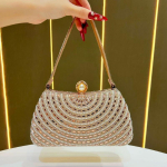 Retro P&auml;rl K&auml;ekott, Moodne &Uuml;he&otilde;la Crossbody, Kerge Luksus ja K&otilde;rgetasemeline &Otilde;htukott h&otilde;be