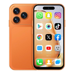 A18 Pro 4G nutitelefon 4,0 tolli MTK neljatuumaline 2 GB RAM 16 GB ROM Dual SIM 2 MP kaamera 2000 mAh Android 12 LTE Taskulamp Type-C Mobiiltelefon oranž