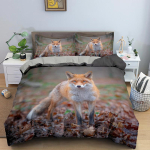 Loom Rebane Voodipesukomplekt King Queen Suurus 3D Armas Oranž Fennec-rebane Tekikate Lastele Teismelistele T&auml;iskasvanutele Magamistoa Kaunistus Tekikate EU Single(135*200cm)3pcs