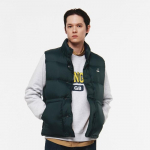 Kangol Down Puffer Vest Stand Collar 6141 Dark Green XL