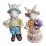 Easter Bunny Sculpture Photo Props Crafts Figurine size garden Rabbit Statues for Courtyard Pastoral G