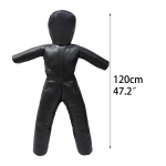 Laste maadlusnukk 120cm T&auml;itmata Treening Karate Judo Nukk Kott Maadlus Judo Nukk Kott MMA Haardumisnukk must