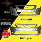 &Uuml;hildub Toyota Corolla esi- ja tagap&otilde;rkerauadega (Mudelid 2007-2013) 10-13 Unpainted Front Bumper Guard