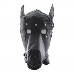 PU Nahast Gog-N&auml;omask Cosplay Kost&uuml;&uuml;mimask Halloweeni Cosplayks Piirangud SuguM&auml;nguasi T&auml;iskasvanute Peokost&uuml;&uuml;m Black dog head#1
