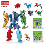 Dinosaurus Transformeeruv Robot Ehitusklotsid Kokkupanek Deformatsioon Dino Maailm Ehituskomplekt Kujukesed Tellised Hariduslikud M&auml;nguasjad