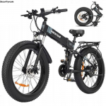 RIDSTAR H20 - Kokkupandav elektrijalgratas - 1000W mootor - 48V 15AH aku - Max 50 km/h - S&otilde;iduulatus 70KM - 26'' Rehvid - Must