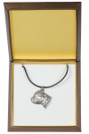 Staffordshire Bull Terrier, Staffy II - Dog necklace in gift box, silver-plated locket for dog fan, striking pendant by Art-Dog brand h&otilde;be