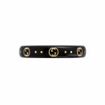 Gucci Icon Series Interlocking Double G 18K Kuldne S&otilde;rmus Unisex s&otilde;rmused Must 679262-I0H11-8029 10