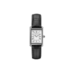 SEIKO 30m veekindel kvartsliikumisega nahkrihmaga k&auml;ekell Naiste k&auml;ekell Valge sihverplaat SWR053 SWR053 Black Strap