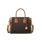 Michael Kors MK Mercer Vintage Lilleline Prindi V&auml;rviplokk Luku Kaunistus Kunstnahast K&auml;e- &Otilde;la Crossbody Kott V&auml;ikesed Naiste kotid 30S9GM9S1B-200 Basic Set (Bag+Dust Bag)