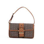 Michael Kors MK Colby Signatuurlogoga tr&uuml;kitud kaetud l&otilde;uendist ja pol&uuml;estrist keskmine kott &otilde;lakott Naiste kotid Pruun 30S4GBAL2V-BROWN-LUGGAGE Shopping Bag Set(Basic Set+Shopping Bag)