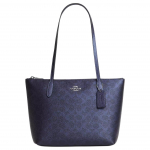 K&auml;ekott Coach Fiona 24 Kuldse Logoga Ostukott &Otilde;lakott Naiste tote Sinine CW396-SBLNV Basic Set (Bag+Dust Bag)