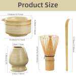 4 TK Jaapani Matcha teekomplekt Ohutu bambusest vispliga teelusikaga teekomplektid siseruumides joogipood Tee valmistamise t&ouml;&ouml;riistad tarvikud valge
