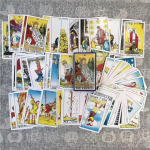 T&auml;hendus Tarotikaart Beginner Tarot'le, M&auml;rks&otilde;na Antiikne Tarotipakett, 78 Kaarti Ennustusm&auml;ng Ennustusvahendid brown