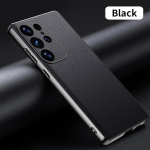 Nahast telefoni&uuml;mbris Samsung Galaxy S25 S24 Ultra S25+ S24+ S22 S23 Plus jaoks, kaetud servade ja kaamerakaitse kattega Galaxy S23+ gray