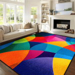 Mitmev&auml;rvilised abstraktsed vaibad magamistuppa Vaibad elutuppa Lihtne hooldada Eesruumi libisemiskindel p&otilde;randamatt Suure pindalaga salongi vaip 80x120cm