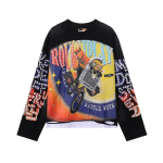 ET Biker Kivistikuga Pikkade Varrukate T-s&auml;rk, Vintage Pesuga Unisex T&auml;navar&otilde;ivaste Top S