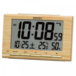 Seiko Kell &Auml;ratuskell Helepruun Puit 91 x 148 x 47 SQ799B Kell, Raadiojuhitav, Digitaalne, Kalender, Puidus&uuml;&uuml;, mm,